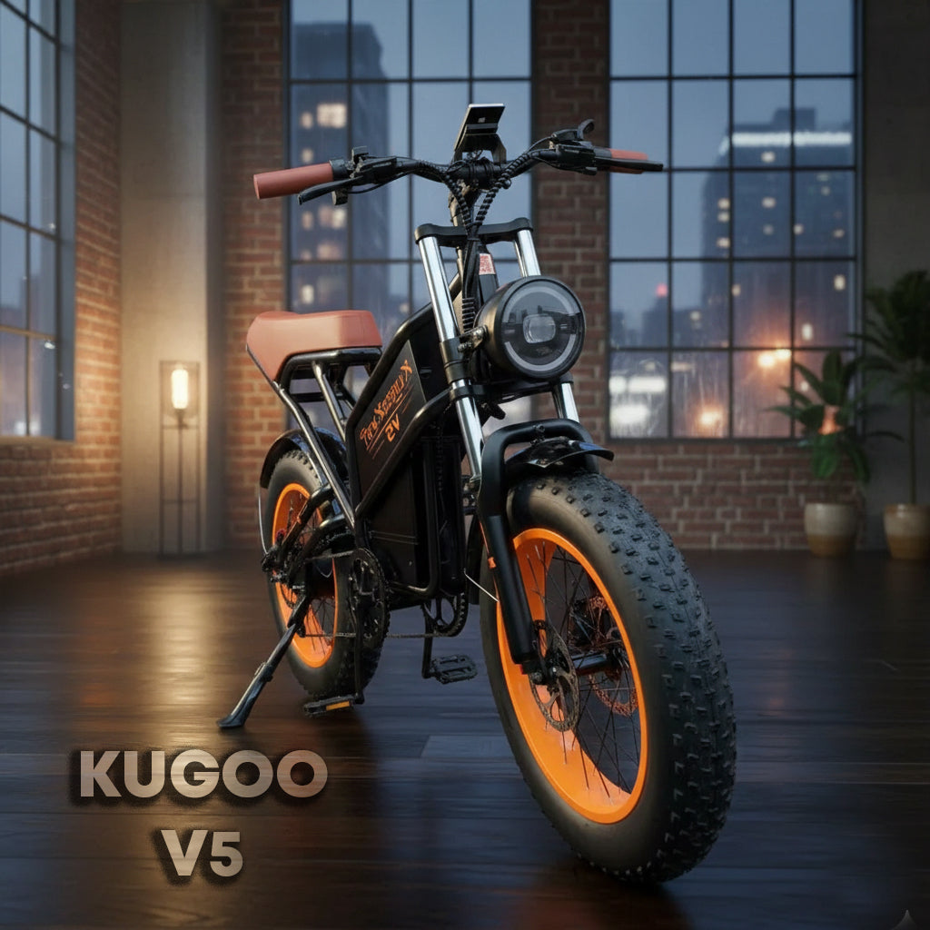 Kugoo Kirin V5 Fat Tire Electric Bike 20Ah 750W 50km Long Range high performance